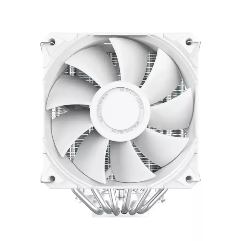 CPU dzesētājs Montech NX600 (balts) ar 120 mm ventilatoru, savietojams gaisa dzesētājs galddatoru procesoriem