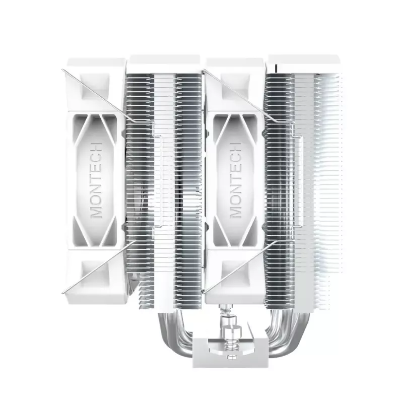 CPU dzesētājs Montech NX600 (balts) ar 120 mm ventilatoru, savietojams gaisa dzesētājs galddatoru procesoriem