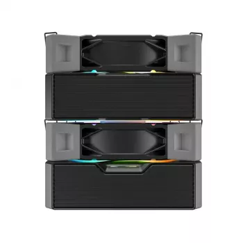 CPU dzesētājs Montech NX600 ARGB, melns, 120 mm ventilators, ARGB apgaismojums