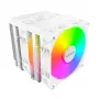 Gaisa CPU dzesētājs Montech NX600 ARGB 120 mm ventilators, Balts, 800–2000 RPM, hidrodinamiskais gultnis, atbalsta AM4/AM5/LGA115x/1200/1700