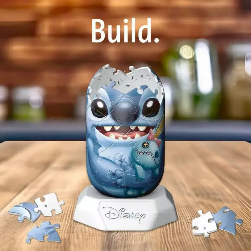 3D Puzzle Ravensburger Disney Stitch Hylkies — figūras formas 3D figūra no Ravensburger