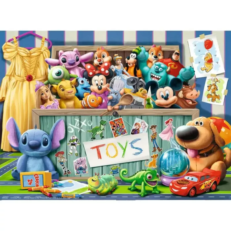 Bērnu puzle Ravensburger Disney Pixar Rotaļlietu kolekcija — 100 gabali