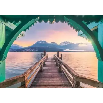 Ravensburger puzle “Lakstiņš pie Annecy ezera, Francija” — 1000 gab., 700 mm platums