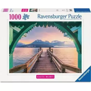 Ravensburger puzle “Lakstiņš pie Annecy ezera, Francija” — 1000 gab., 700 mm platums