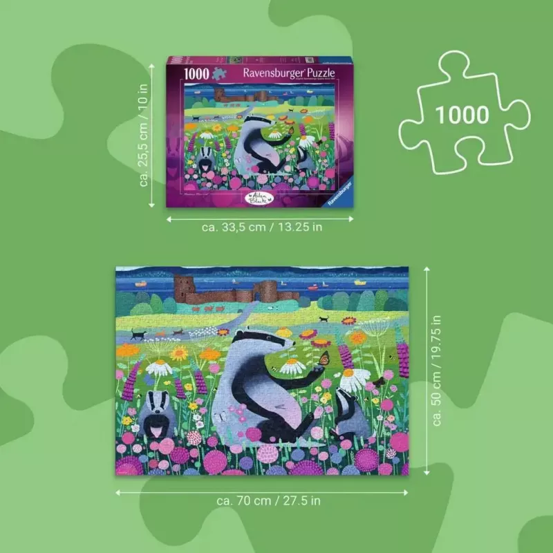 Ravensburger Meadow Friends 1000 gabalu puzle, pieaugušajiem/pusaudžiem, klasiski savienojami gabaliņi