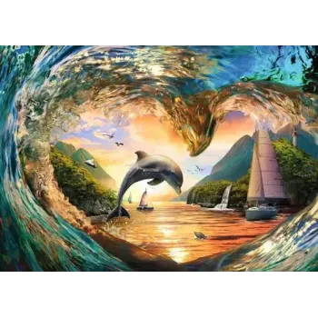 Puzle Ravensburger Sunset Splash, 1000 gab., ainava, 700 mm platums