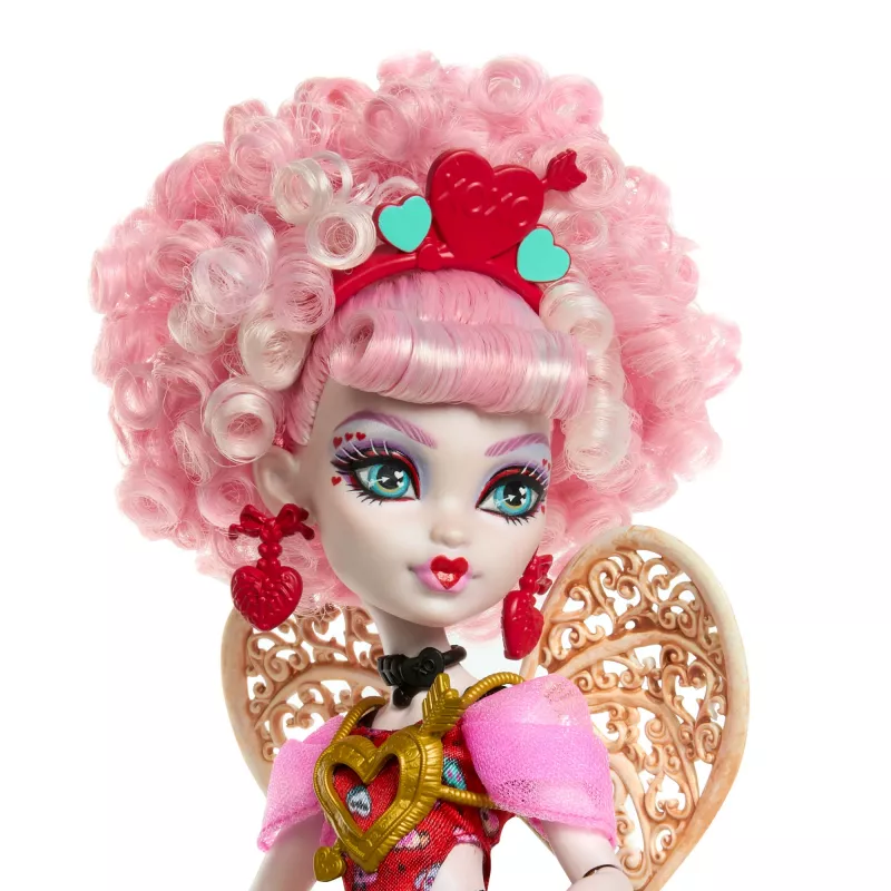 Lelle MATTEL Monster High Scary Sweet Birthday Cupid Asteria – kolekcionējama modes lelle, kustīga, tematisks tērps