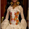 Barbie Signature Día De Muertos 2025 kolekcionējamā lelle ar volānveida krēmkrāsas kleitu