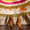 Barbie Signature Día De Muertos 2025 kolekcionējamā lelle ar volānveida krēmkrāsas kleitu