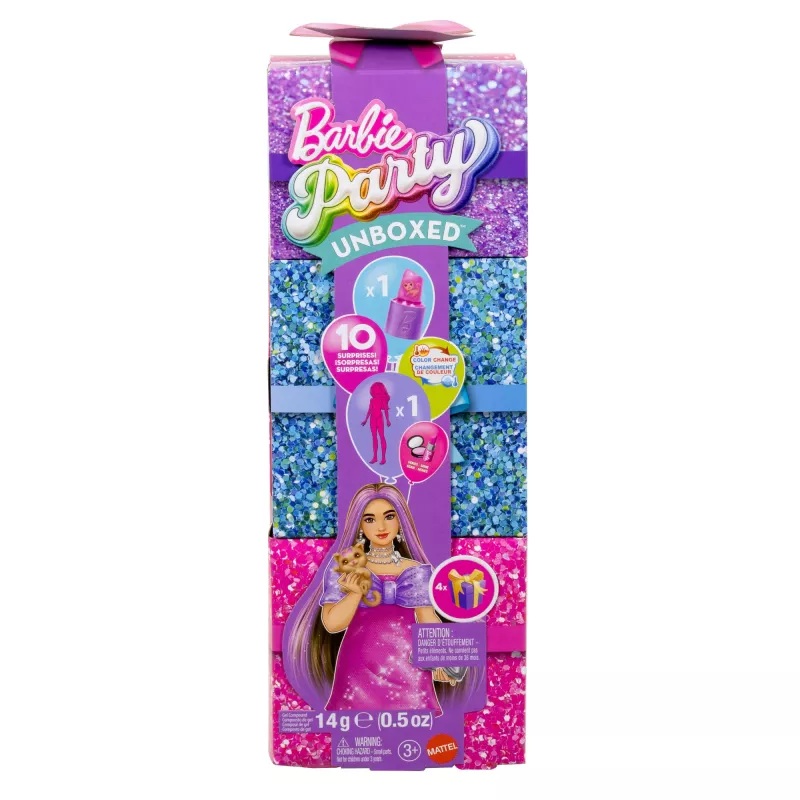 Leļļu komplekts MATTEL Barbie Party Unboxed Reveal Set Curvy JFY67 – lelles ar sievišķīgām formām un aksesuāri