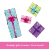 Barbie Party Unboxed Pet Birthday Series lelle un piederumi, dzimšanas dienas bantīšu komplekts ar 10 pārsteigumiem