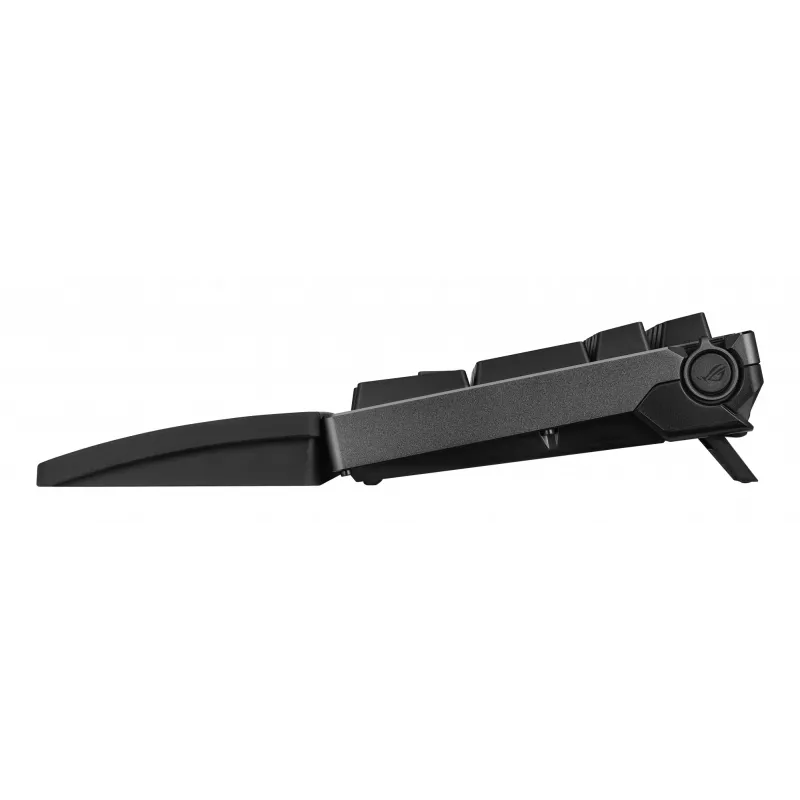 Mehāniskā spēļu tastatūra ASUS ROG Azoth 96 HE — 96% QWERTZ, USB + RF bezvadu + Bluetooth, magnētiski-mehāniskie slēdži, RGB, melna