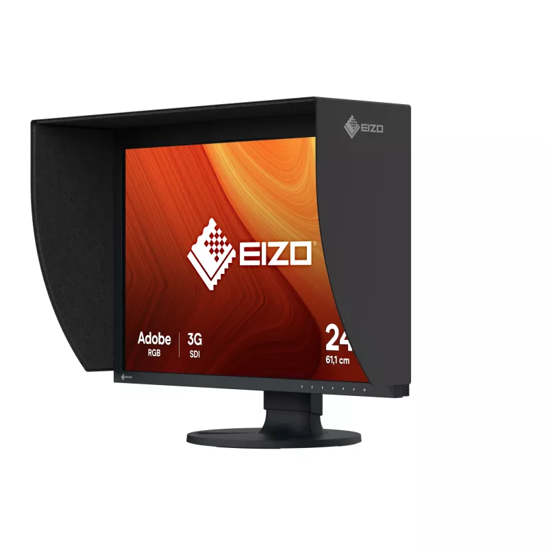 EIZO ColorEdge CG2400SV 24,1 collu (61,2 cm) WUXGA IPS LCD monitors 1920×1200, USB 3.2 centrmezgls, VESA, augstumā regulējams, melns