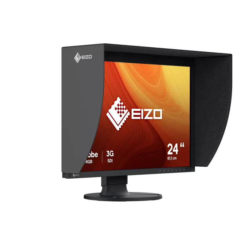 EIZO ColorEdge CG2400SV 24,1 collu (61,2 cm) WUXGA IPS LCD monitors 1920×1200, USB 3.2 centrmezgls, VESA, augstumā regulējams, melns