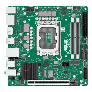 Mini ITX mātesplate ASUS PRO Q870I-C-CSM LGA 1851, Intel Q870, DDR5 SO‑DIMM, 2 sloti, līdz 128 GB