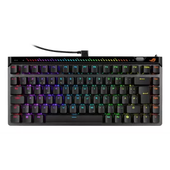 Mehāniskā spēļu tastatūra ASUS ROG Falchion Ace 75% — USB, magnētiski mehāniskie slēdži, RGB, melna