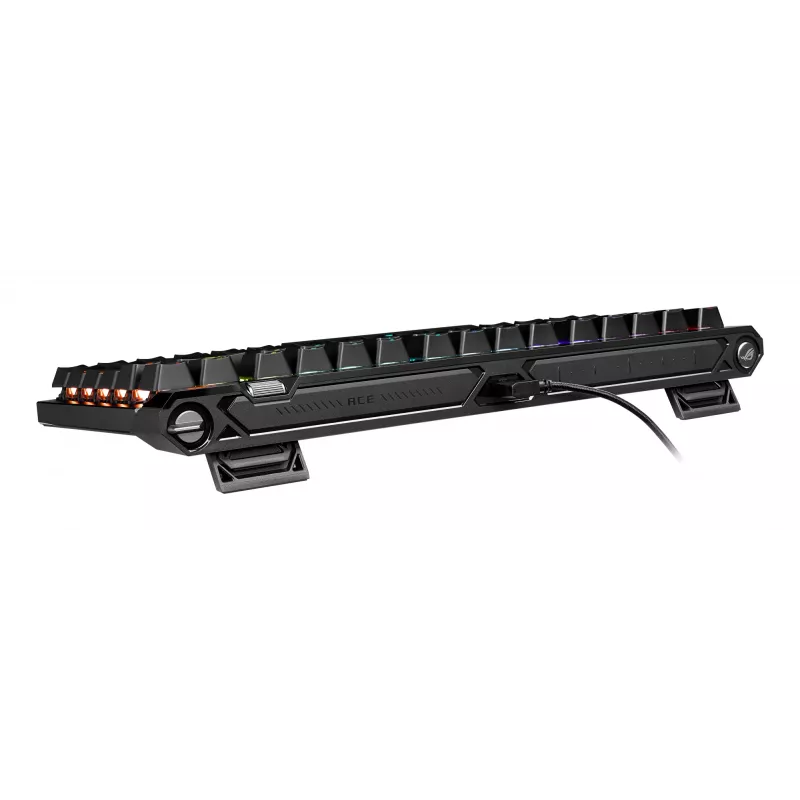 Mehāniskā spēļu tastatūra ASUS ROG Falchion Ace 75% — USB, magnētiski mehāniskie slēdži, RGB, melna