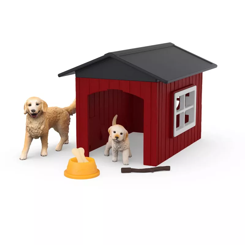Animal Schleich FARM WORLD Suņu būda ar zelta retrīveru
