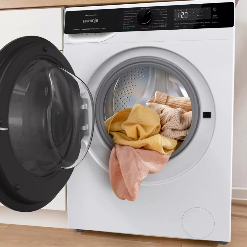 Gorenje WD2PA854ADW/DE veļas žāvētājs ar žāvēšanu brīvstāvošs ar priekšējo ielādi balts
