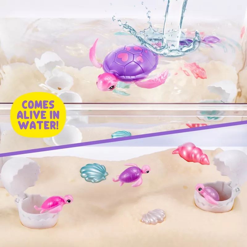 Zuru Pets Alive Mommy Turtle Surprise interaktīva rotaļlieta, daudzkrāsaina, LR44 baterija