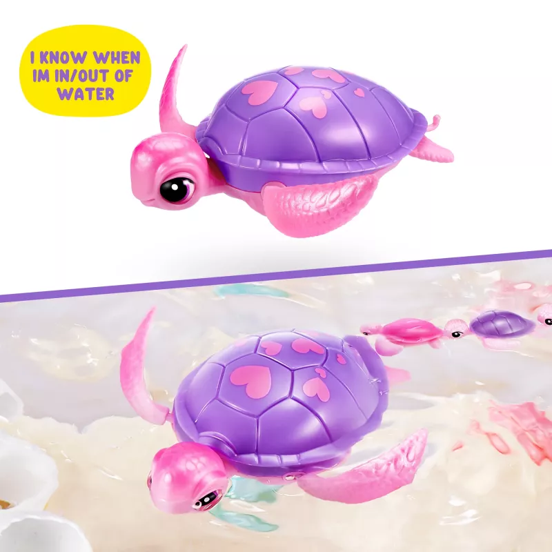 Zuru Pets Alive Mommy Turtle Surprise interaktīva rotaļlieta, daudzkrāsaina, LR44 baterija