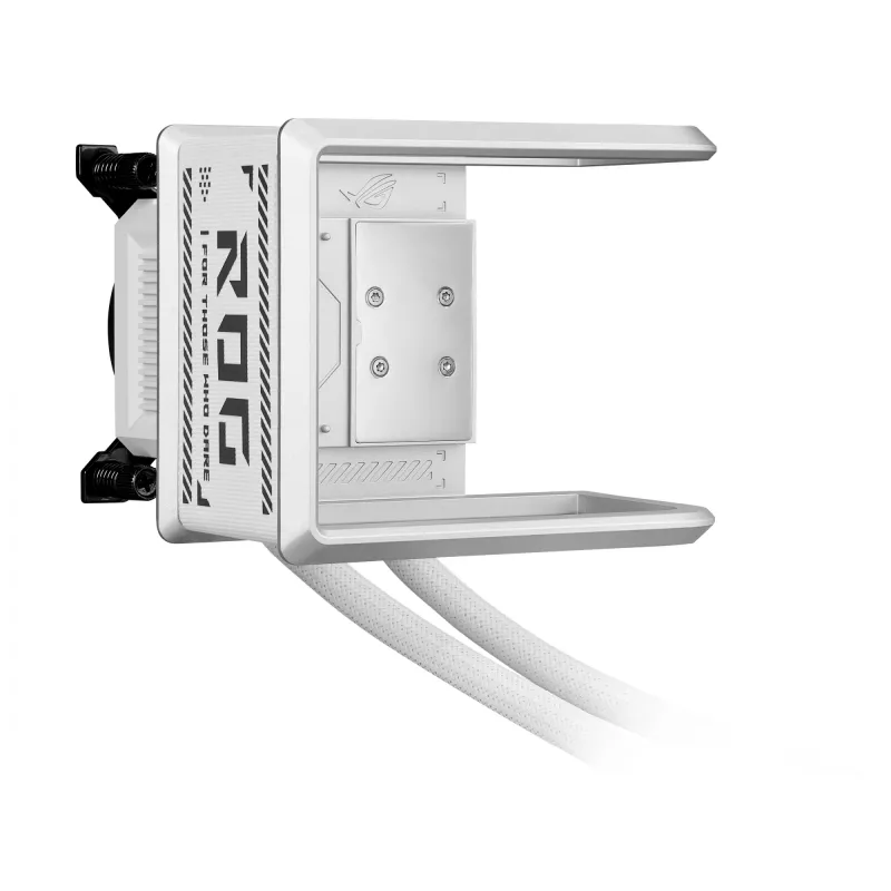 Viss-vienā šķidruma dzesētājs ASUS ROG RYUO IV 360 ARGB WHT — 360 mm radiators, 120 mm ventilatori, balts