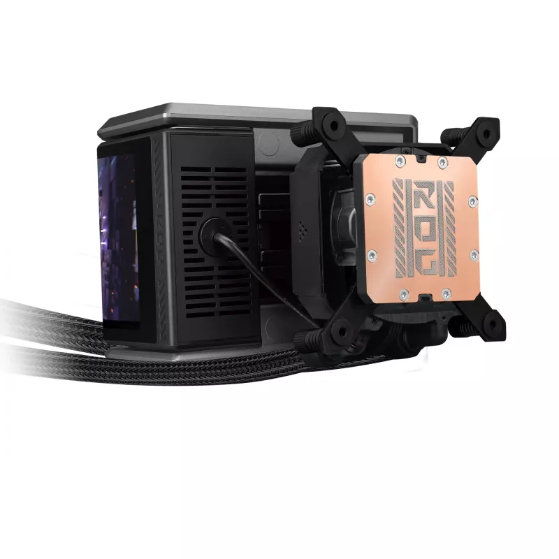 Universāls šķidruma dzesētājs ASUS ROG RYUO IV 360 ARGB — 360 mm radiators, 120 mm ventilatori, melns