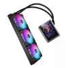 Universāls šķidruma dzesētājs ASUS ROG RYUO IV 360 ARGB — 360 mm radiators, 120 mm ventilatori, melns
