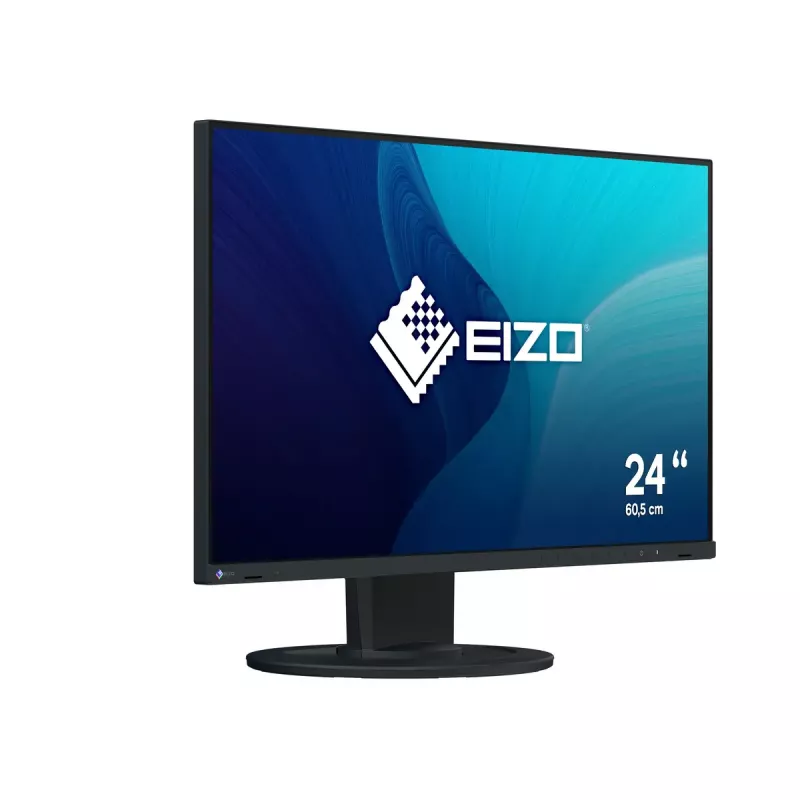 Datora monitors EIZO FlexScan EV2400R-BK 23,8 collas (60,5 cm) Full HD 1920x1080 IPS LCD, 5 ms, USB centrmezgls, skaļruņi, VESA, augstuma regulēšana, melns