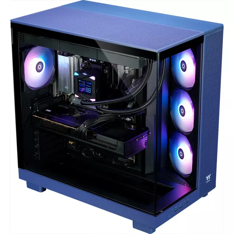 Galddatora spēļu dators THERMALTAKE FTW V380XL 9070XT purpura/caurspīdīgs ar Windows 11 Pro