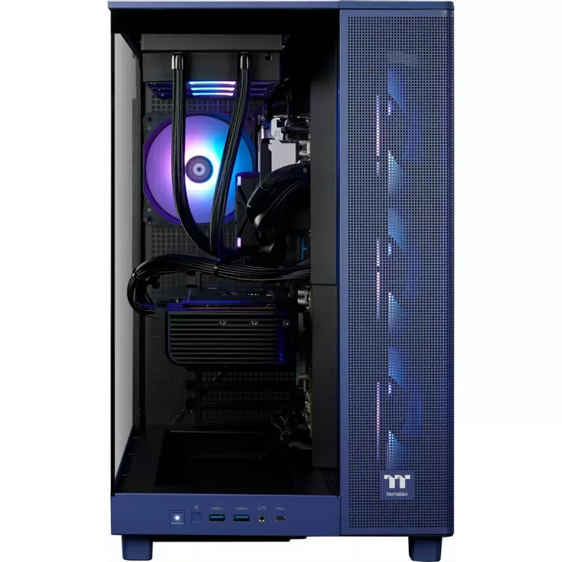 Galddatora spēļu dators THERMALTAKE FTW V380XL 9070XT purpura/caurspīdīgs ar Windows 11 Pro