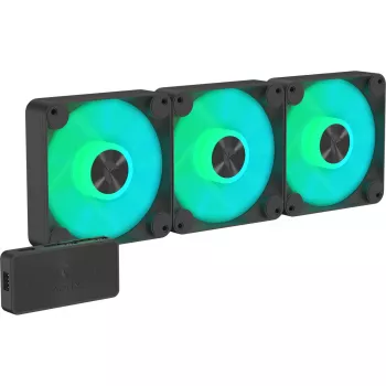 APNX 120 mm Case Fans 3-Pack (Melns) — APNX FP1-120, 3 ventilatori
