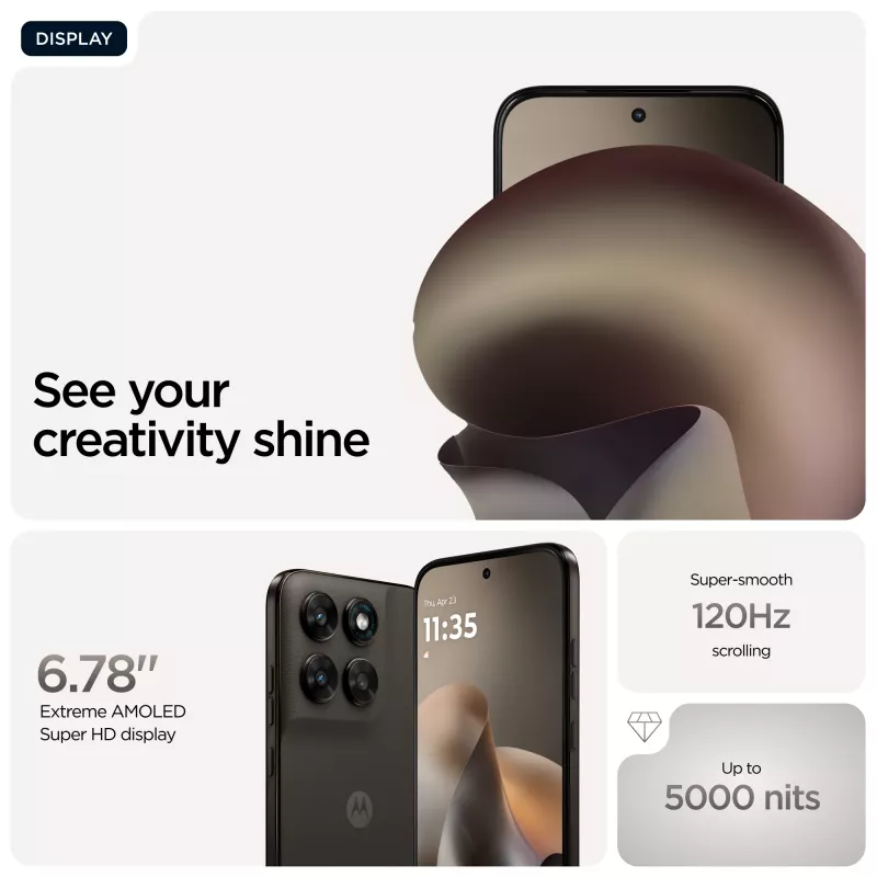 Motorola moto g77 17,3 cm (6,8 collas) Hybrid Dual SIM Android 16.0 5G USB Type-C 8 GB 256 GB 5200 mAh melns