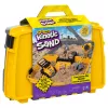 Kinetic Sand, Būvlaukums – saliekamā smilšu kaste ar 2 mārciņām spēļu smilšu un rotaļu kravas automašīnu, uzglabāšanas kaste, sensoriskās rotaļlietas, svētku dāvanas bērniem no 3 gadu vecuma