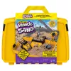 Kinetic Sand, Būvlaukums – saliekamā smilšu kaste ar 2 mārciņām spēļu smilšu un rotaļu kravas automašīnu, uzglabāšanas kaste, sensoriskās rotaļlietas, svētku dāvanas bērniem no 3 gadu vecuma