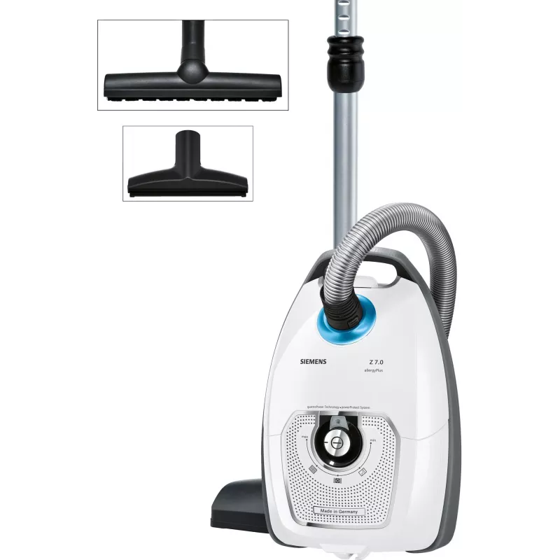 Siemens VSZ7442S putekļsūcējs cilindra putekļsūcējs sausā tīrīšana 650 W putekļu maiss