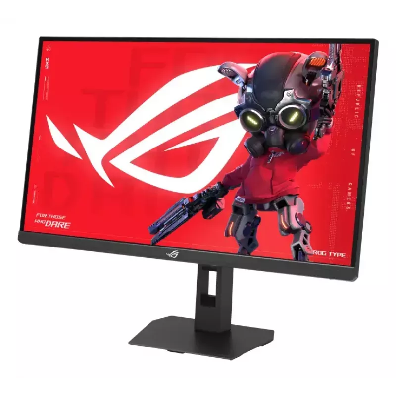 27 collu ASUS ROG Strix XG27JCG spēļu monitors — 5K Ultra HD 5120×2880, Fast IPS, 0,3 ms, 350 cd/m², USB 3.2 Gen1, VESA, augstuma regulēšana, melns