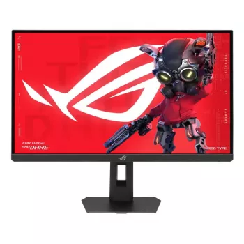 27 collu ASUS ROG Strix XG27JCG spēļu monitors — 5K Ultra HD 5120×2880, Fast IPS, 0,3 ms, 350 cd/m², USB 3.2 Gen1, VESA, augstuma regulēšana, melns