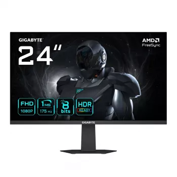 GIGABYTE GS24F14A 24” FHD spēļu monitors - 1920 x 1080, 175 Hz, 1 ms, 400 cd/m², FreeSync, HDR gatavs, HDMI 2.0, DisplayPort 1.4