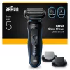 Plēkšņu skuveklis BRAUN Series 5 52-B1650S — 3 asmeņi, litija jonu akumulators, mitrai un sausai skūšanai, trimeris, zils