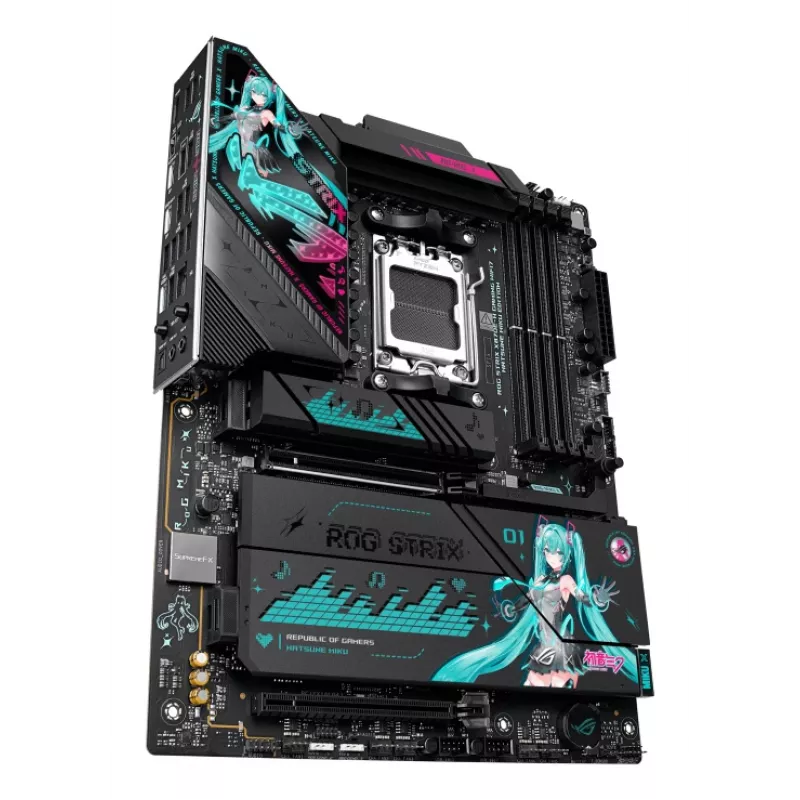 Mātesplate ASUS ROG STRIX X870E-H GAMING MIKU WIFI7 ATX AM5 ligzdām, DDR5 atbalsts