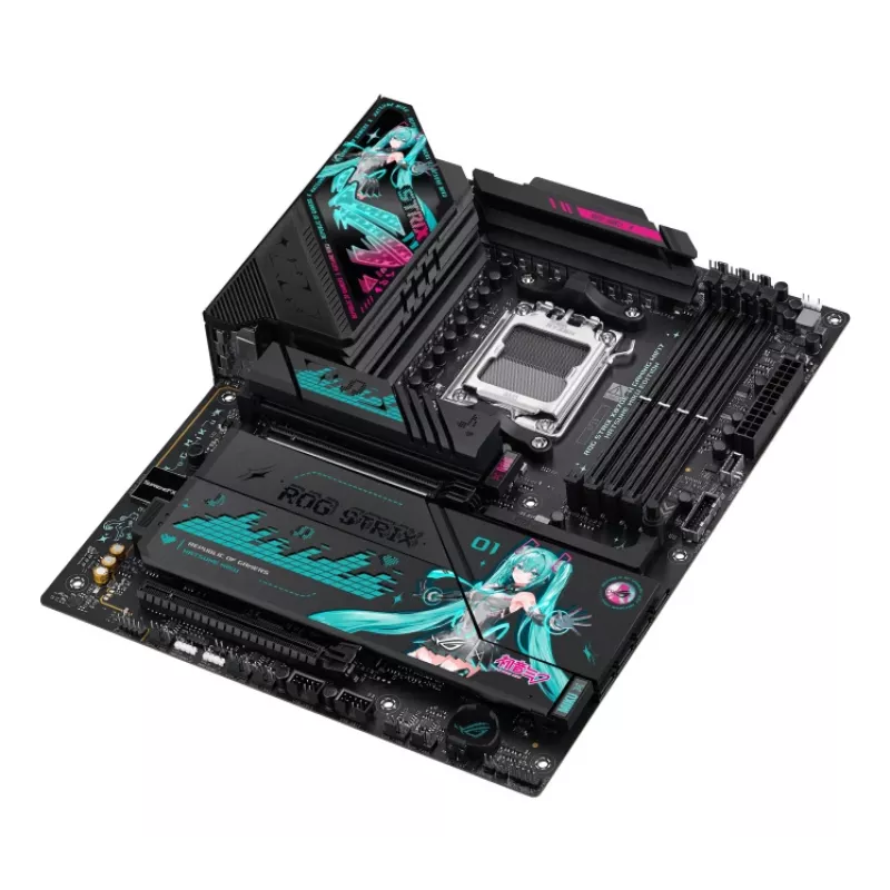 Mātesplate ASUS ROG STRIX X870E-H GAMING MIKU WIFI7 ATX AM5 ligzdām, DDR5 atbalsts