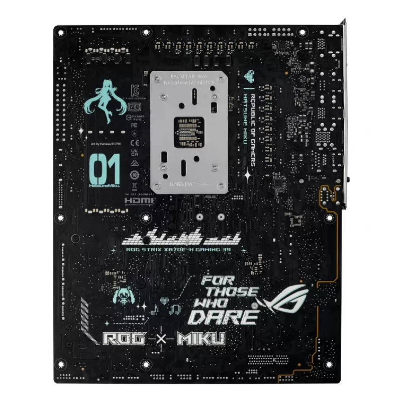 Mātesplate ASUS ROG STRIX X870E-H GAMING MIKU WIFI7 ATX AM5 ligzdām, DDR5 atbalsts