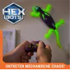 HEX BOTS Glow-in-the-Dark Gecko, uzlādējams tālvadības robots bērnu rotaļlietas, kāpj pa sienām joku rotaļlietām un spēlēm, RC robots zēniem un meitenēm no 4 gadu vecuma