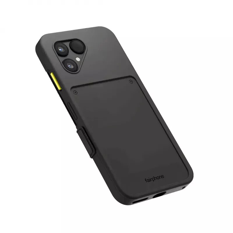 Atvāžamais vāciņš Fairphone F6FLIP-1ZW-WW1 priekš Fairphone 6, atvāžamais vāciņš 16 cm (6,31 collu) ekrānam, plastmasa, melns