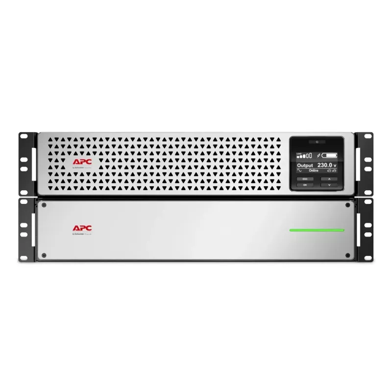 APC Smart-UPS On-Line, 3kVA, litija jonu, Rackmount 4U, 230V, 6x C13+2x C19 IEC ligzdas, SmartSlot, pagarināts ilgs darbības laiks, sliežu komplekts iekļauts