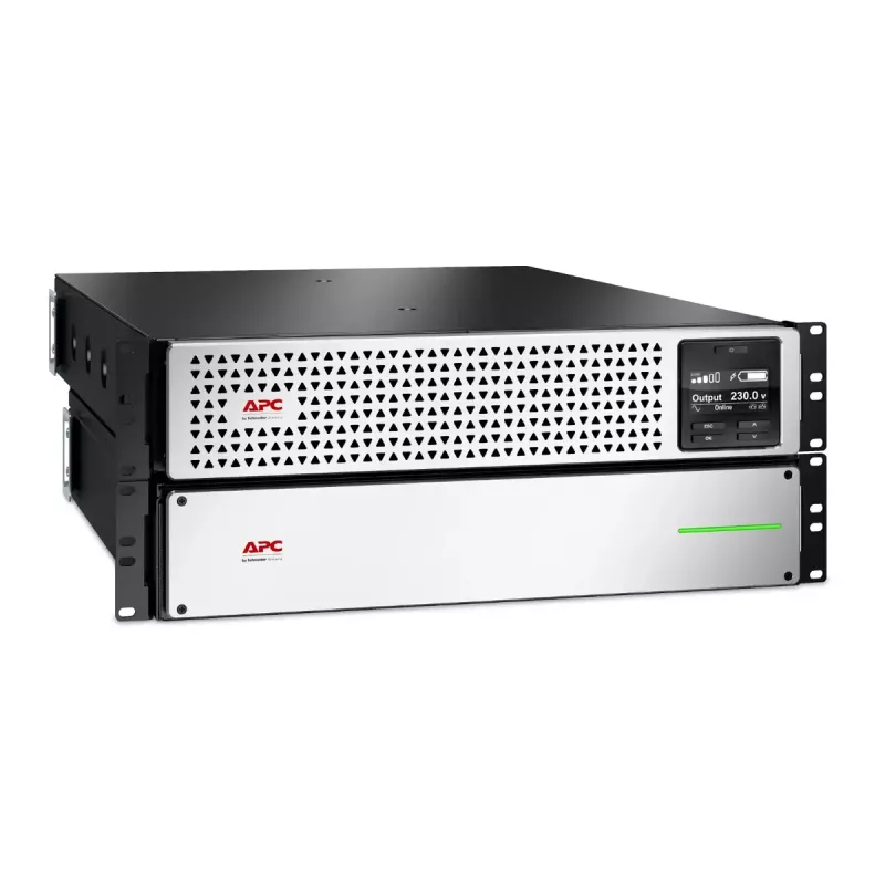 APC Smart-UPS On-Line, 3kVA, litija jonu, Rackmount 4U, 230V, 6x C13+2x C19 IEC ligzdas, SmartSlot, pagarināts ilgs darbības laiks, sliežu komplekts iekļauts