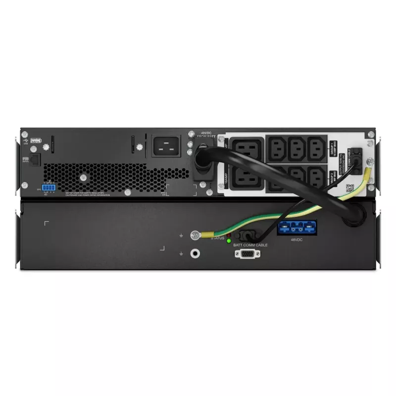 APC Smart-UPS On-Line, 3kVA, litija jonu, Rackmount 4U, 230V, 6x C13+2x C19 IEC ligzdas, SmartSlot, pagarināts ilgs darbības laiks, sliežu komplekts iekļauts