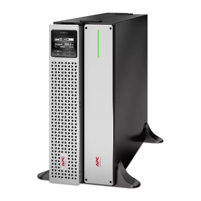APC Smart-UPS On-Line, 2200VA, litija jonu, statīvā montējams 4U, 230V, 6x C13+2x C19 IEC ligzdas, tīkla karte, pagarināta ilgstoša darbība, komplektā montāžas sliedes