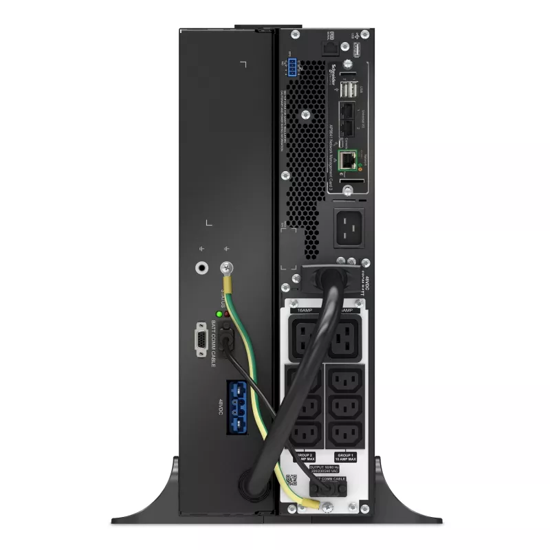 APC Smart-UPS On-Line, 2200VA, litija jonu, statīvā montējams 4U, 230V, 6x C13+2x C19 IEC ligzdas, tīkla karte, pagarināta ilgstoša darbība, komplektā montāžas sliedes